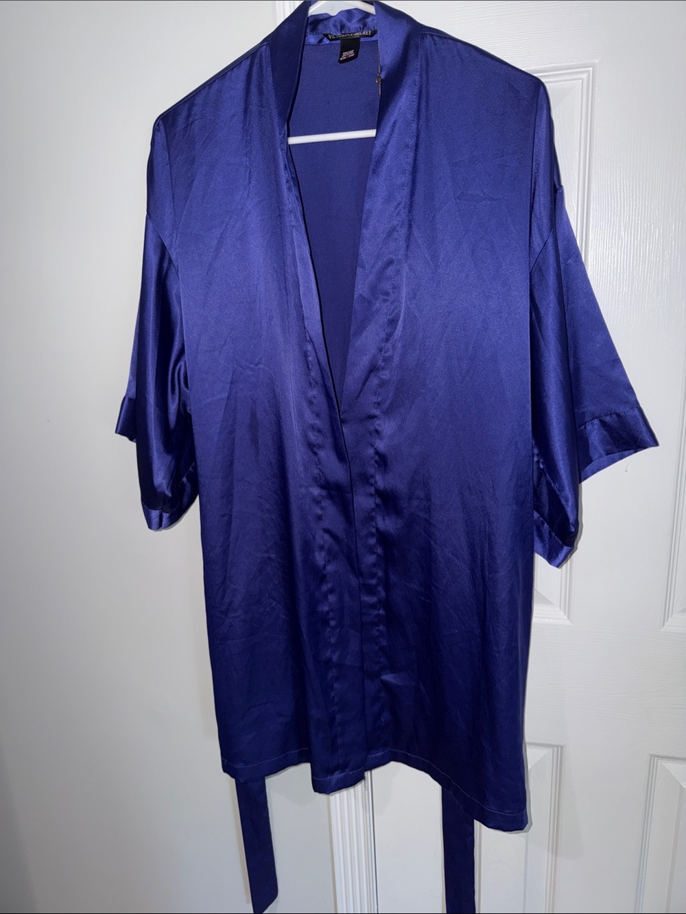 Victoria's Secret Satin Kimono Robe in Royal Purple